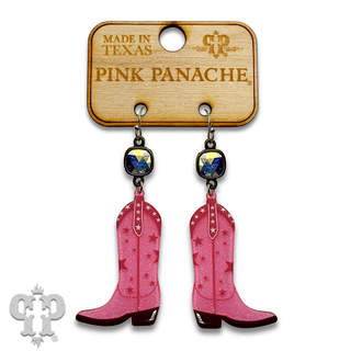 Acrylic cowgirl boot earring with crystals from Swarovski®- LC