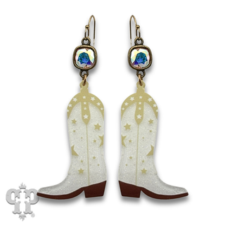 Acrylic cowgirl boot earring with crystals from Swarovski®- LC