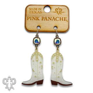 Acrylic cowgirl boot earring with crystals from Swarovski®- LC
