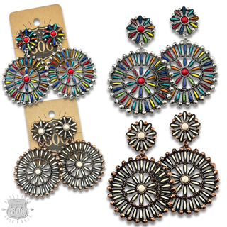 Southwest round earring