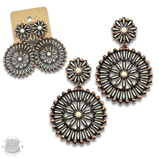 Southwest round earring