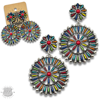 Southwest round earring