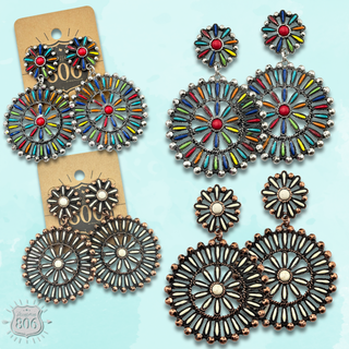 Southwest round earring