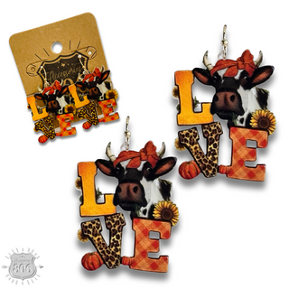 Love cow fall earring