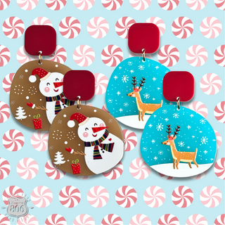 Winter scene earring