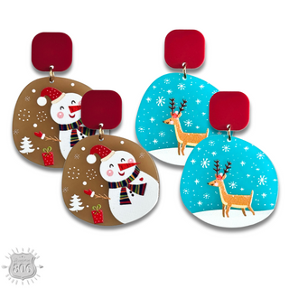Winter scene earring