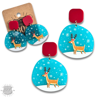 Winter scene earring