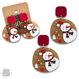 Winter scene earring