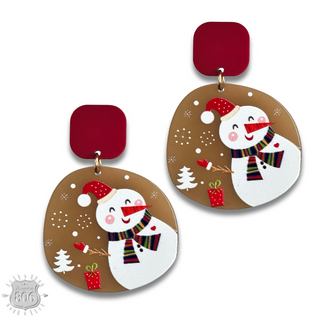 Winter scene earring
