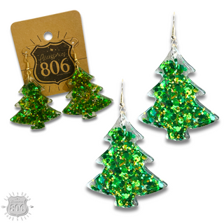 Christmas tree earring