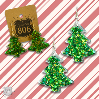 Christmas tree earring