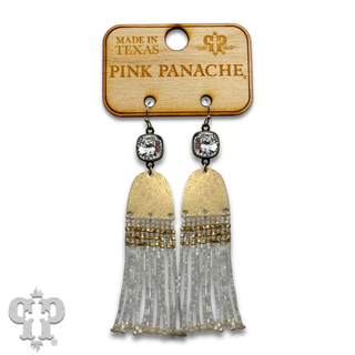 Fringe seed bead earring with crystals from Swarovski®