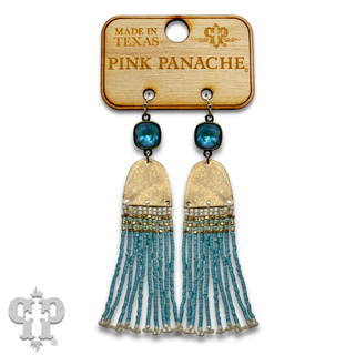 Fringe seed bead earring with crystals from Swarovski®