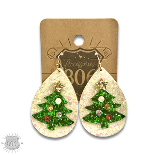 Christmas sequin teardrop earring