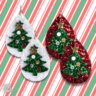 Christmas sequin teardrop earring