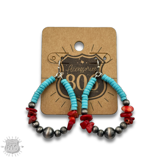 Stone chip teardrop earring