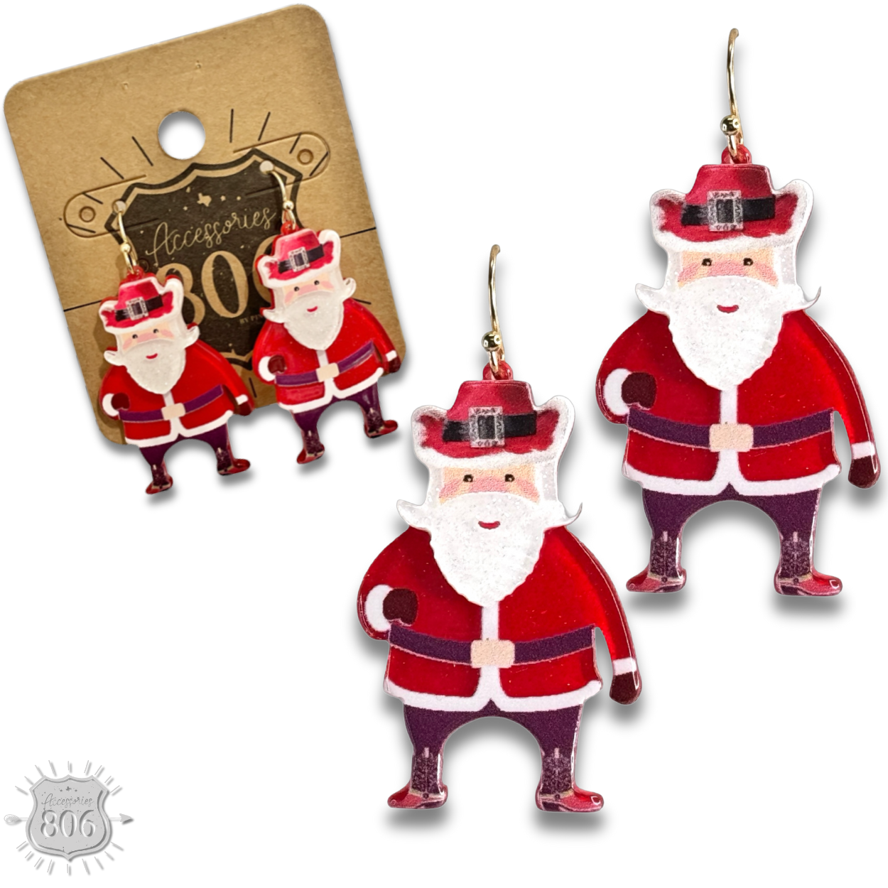 Western Santa earring