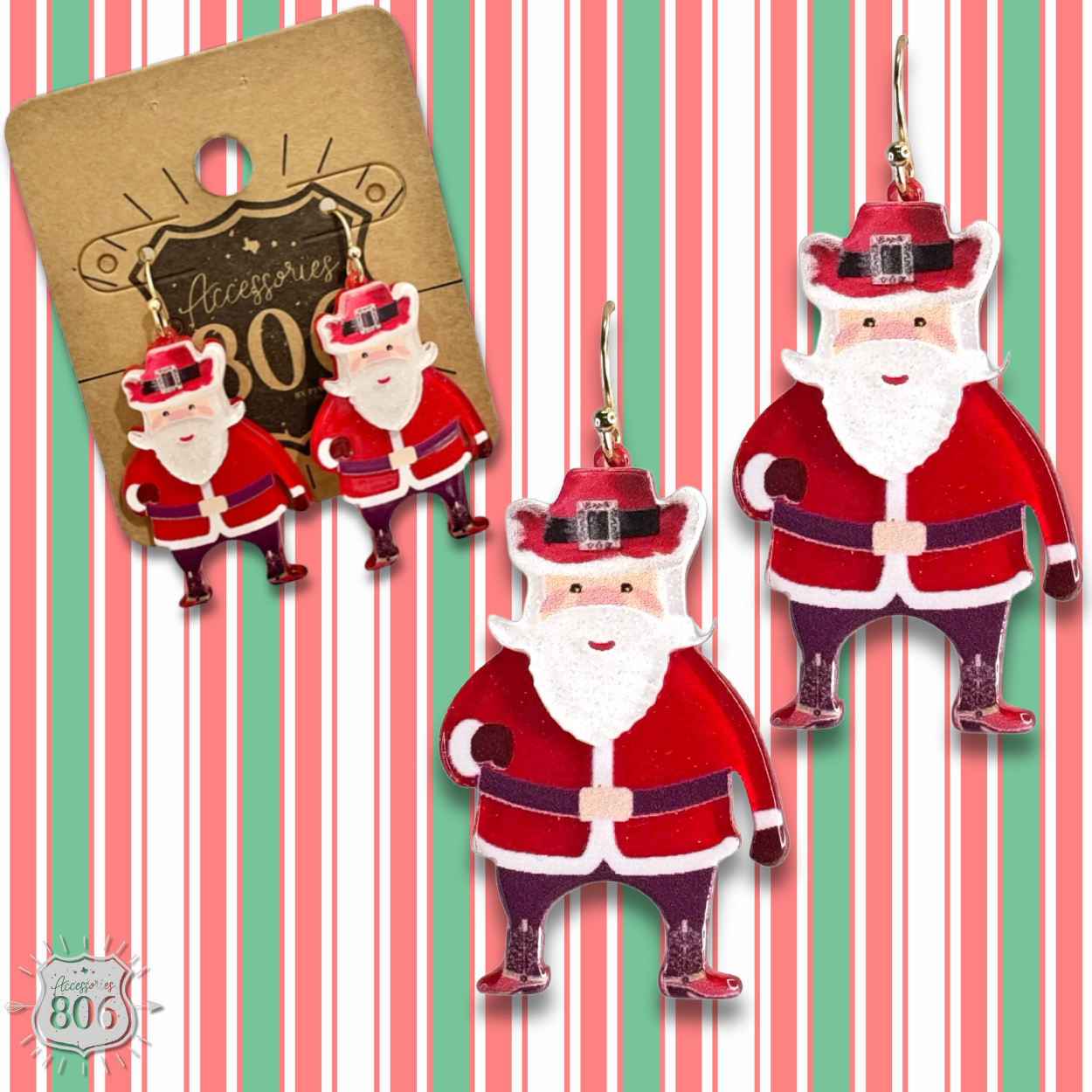 Western Santa earring