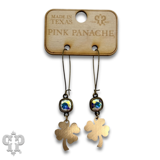 Clover charm earring with crystals from Swarovski®