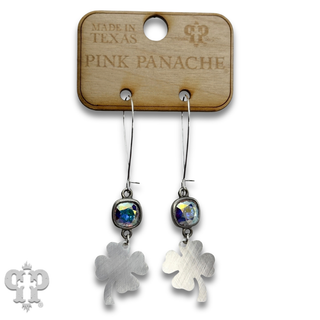 Clover charm earring with crystals from Swarovski®