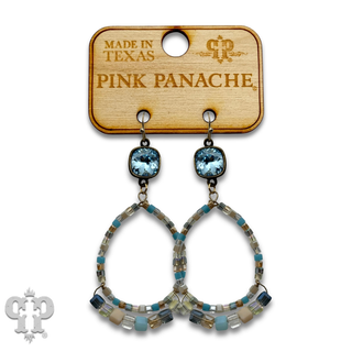 Cube bead teardrop earring with crystals from Swarovski®- LC