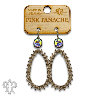 Thread wapped bead teardrop earring with crystals from Swarovski®- LC