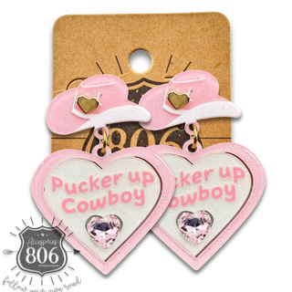 Western Valentine heart earring