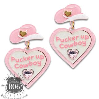 Western Valentine heart earring