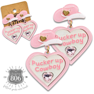 Western Valentine heart earring