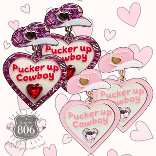 Western Valentine heart earring