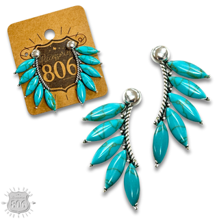 Marquise stone post earring