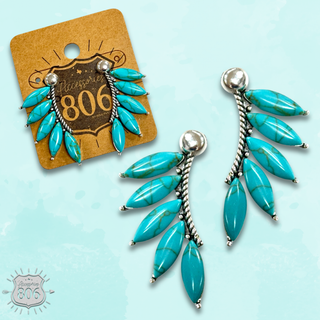 Marquise stone post earring
