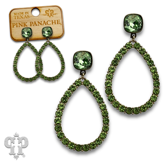 Mixed  rhinestone rim teardrop earring with crystals from Swarovski®
