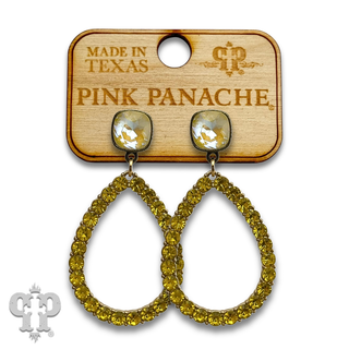 Mixed  rhinestone rim teardrop earring with crystals from Swarovski®