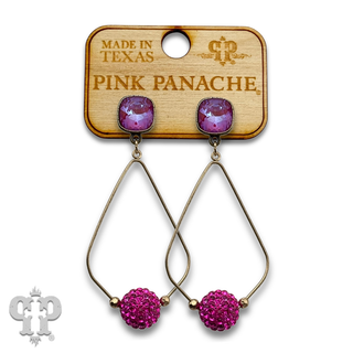 Pave rhinestone bead teardrop earring with crystals from Swarovski® - LC