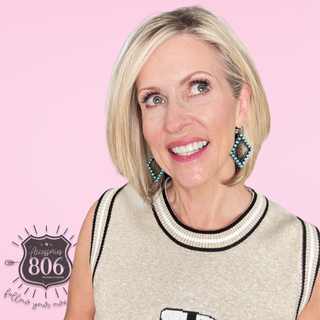 Stone diamond shape earring