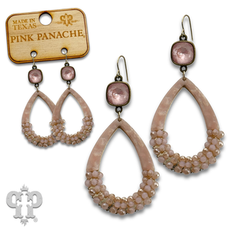 Acrylic swirl teardrop with with crystals from Swarovski®-LC