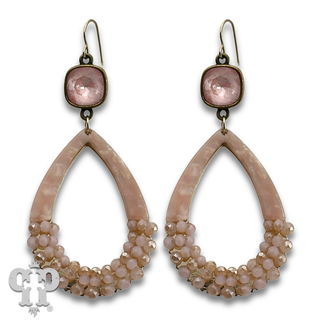 Acrylic swirl teardrop with with crystals from Swarovski®-LC