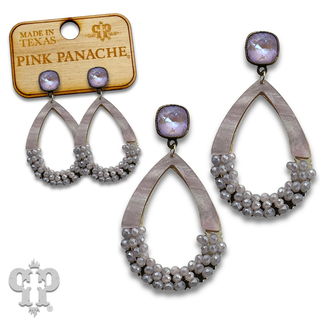 Acrylic swirl teardrop with with crystals from Swarovski®-LC