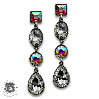 Western rhinestone drop earring