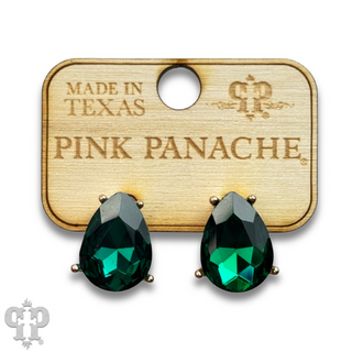 Rhinestone teardrop post earring