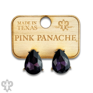 Rhinestone teardrop post earring