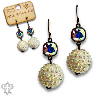 Crystal ball earring with Austrian crystal