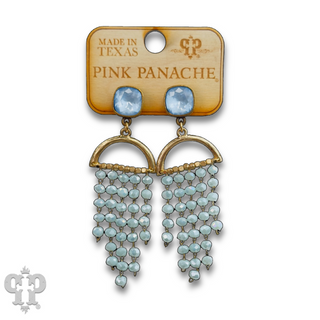 Waterfall beaded earring with Austrian crystal