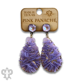 Ruffled sequin earring with Austrian crystal