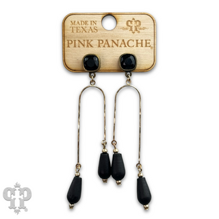 Golden arch earrings with Austrian crystal