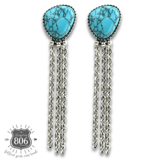 Western chain fringe earring