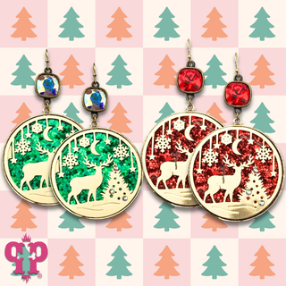 Laser Christmas scene with crystals from Swarovski®- LC