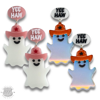 Halloween cowboy ghost earring