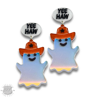 Halloween cowboy ghost earring